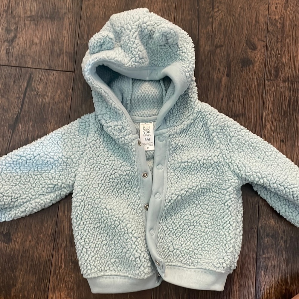 CARTERS FLEECE BUTTON UP JACKET 6 MONTH